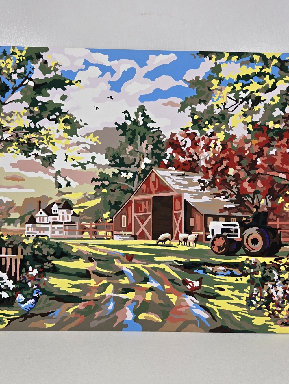 Old Farm House Finished Acrylic Painting Paint By Number‎ 20x16 Rustic